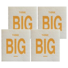 好物良品 德國環保木漿棉廚房吸水不沾油清潔洗碗抹布 BIG 4入