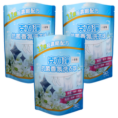 克力淨 抗菌香氛洗衣球 12倍超濃縮配方 除臭 潔淨 亮白 防螨 抗菌, 30顆, 3袋