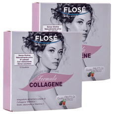 FLOSE 芙露絲 膠原蛋⽩飲 莓果口味 義大利進口 專利成分, 10包, 10ml, 2盒