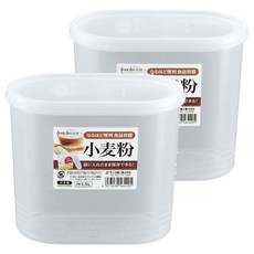 SANADA 小麥粉專用保鮮防潮盒 1.5L 防潮保鮮 廚房收納好幫手, 2個