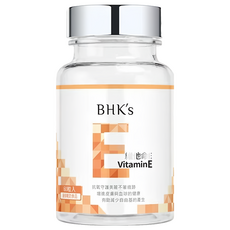 BHK's 維他命E 軟膠囊, 延緩衰老, 增進皮膚健康, 60顆, 1罐
