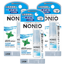 LION 獅王 NONIO 終結口氣淨涼噴劑 冰炫薄荷, 5ml, 3瓶