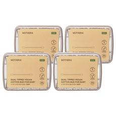 MOTHER-K 嬰幼兒雙頭棉花棒 320支, 100%純棉, 柔軟親膚, 4盒