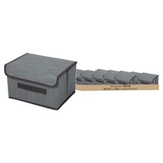 BangJiaShi 幫家適 棉麻收納盒組, 小(25x19x16cm), 箱灰色, 10個