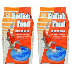 AQUAFUN 水之樂 錦鯉魚飼料, 浮水性, 純天然原料, 可長期食用, 不汙染水質, 2包, 1kg