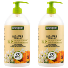 COSMEPLANT 摩爾多瓦 大容量廚房專用淨味洗手乳 金盞花&金合歡, 2瓶, 1L