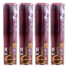 日本 excel 絕色完美眼線液 0.5g, RL01 曜石黑, 4支