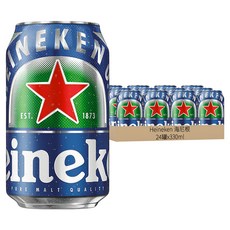 Heineken 海尼根 0.0零酒精啤酒 清爽順口 真空蒸餾技術去除酒精, 330ml, 24罐