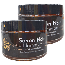 法國馬賽皂之家 土耳其哈曼柔膚黑皂膏 清新無香 200g, 2罐