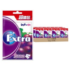 Extra 益齒達 木醣醇 無糖口香糖 香甜葡萄口味, 62g, 60包