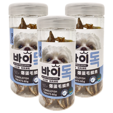by DOG 狗狗爆蛋毛鱗魚, 富含微量元素、維生素和礦物質, -40°C冷凍乾燥技術, 無添加防腐劑或人工色素, 爆蛋毛鱗魚, 60g, 3罐