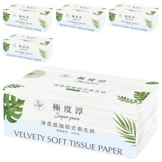 Super pure 極度淳 淨柔感抽取式花紋衛生紙 150張, 12包, 5袋