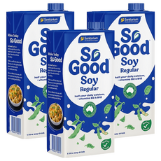 So Good Basic系列 原味豆奶 植物奶 全素可食, 3瓶, 1L