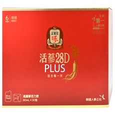 正官庄 活蔘28D PLUS禮盒, 30包, 80ml, 1盒