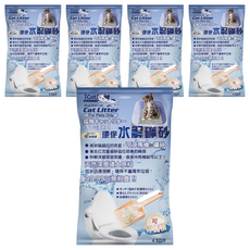 iCat 寵喵樂 環保可沖馬桶水解礦砂 天然深層礦土原料 99.99%無粉塵, 4.5kg, 5包, 櫻花