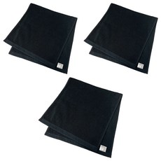 LIFE 來福牌 清心素色毛巾, 黑色, 3條