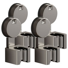 HOUDER 吸盤拖把夾, 4個, 槍灰色