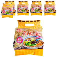 譽方媽媽 香菇風味雞絲麵, 無添加防腐劑 口感細緻Q彈有勁, 300g, 6袋