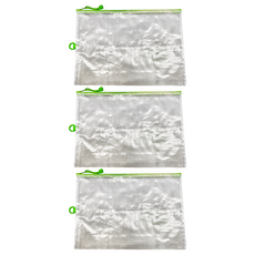 SEASON Paper&Gift 四季紙品禮品 B4防水拉鍊袋 加袋, 綠色, 3個