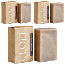 CLOEE 薰衣草紫草臉部身體皂, 2合1潔顏沐浴, 美國手工製造, 103g, 3個