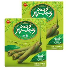 BOURBON 北日本 抹茶味蛋捲, 43.8g, 2盒