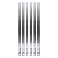 E-BASE 百駒尺業 鋼尺 45cm, 銀色, 6支