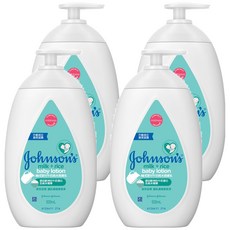 嬌生嬰兒牛奶純米潤膚乳, 深層滋潤 敏感肌膚適用, 500ml, 4瓶