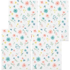 日本 MIDORI 3層資料夾 A5, 花卉, 4個