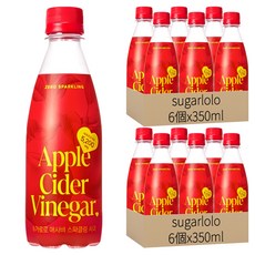 sugarlolo 蘋果醋氣泡飲, 350ml, 12個