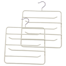 SHIMOYAMA 浸膠六層圍巾架, 暖白色, 2個