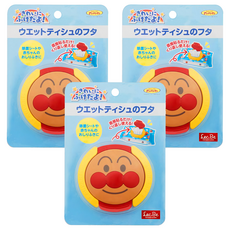 Lec.Be ANPANMAN 麵包超人 大臉造型濕紙巾盒蓋, ANPANMAN 麵包超人 紅色, 3個