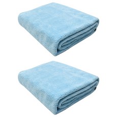 MORINO 摩力諾 抗菌防臭超細纖維簡約浴巾 MO826, 海藍, 2條