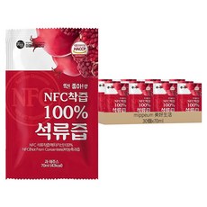 mippeum 美好生活 NFC100%紅石榴汁禮盒組, 70ml, 30個