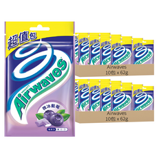 Airwaves超涼無糖口香糖微冰藍莓口味, 20包, 62g