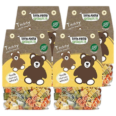 Little Pasta 小小帕斯達 泰迪熊造型義大利麵 100%杜蘭小麥粉製成, 250g, 4包