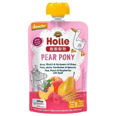 Holle 禾樂純境 飽飽穀物果泥 甜梨小馬 100g 寶寶副食品, 1包