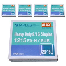 MAX 美克司 釘書針 1215FA-H 重型釘書機適用 9/16吋, 5盒