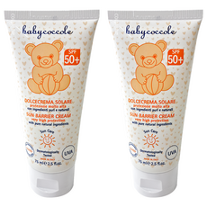 babycoccole 寶貝可可麗 夏日加強防護霜 75ml, SPF50+，含維他命E，適用於1歲以上兒童與成人, 2條