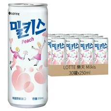 LOTTE 樂天 Milkis 桃子優格風味碳酸飲 250ml x 30罐