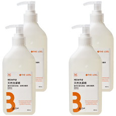 THE LOEL 天然洗潔精, 適用於嬰兒奶瓶、蔬果及餐具, 400ml, 4瓶