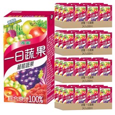波蜜 一日蔬果 100%葡萄蔬果汁 無添加糖/色素/防腐劑 160ml, 96入
