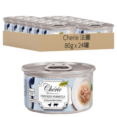 Cherie 法麗 微湯汁系列 貓罐頭, 嫩雞佐牛肉, 80g, 24罐