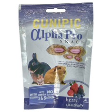 Cunipic Alpha Pro 小動物化毛餡餅, 綜合莓果口味, 含Omega 3&6, 50g, 1包