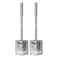 葉子小舖 冰川紋無痕壁貼馬桶刷, 透明色, 2個