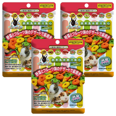 Pet Village 魔法村 鼠兔用綜合玉米甜甜圈, 蔬菜水果製成, 小動物磨牙餅乾, 120g, 3包