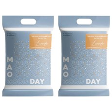 MAODAY 毛商行 無塵高凝結O2納基除臭礦砂, 薰衣草, 2包, 4kg