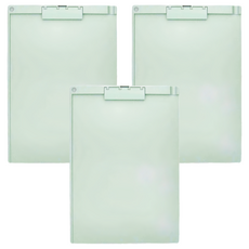 KOKUYO 國譽 薄型靜音板夾 A4 直式 220 x 320 x 14mm, 綠色, 3個