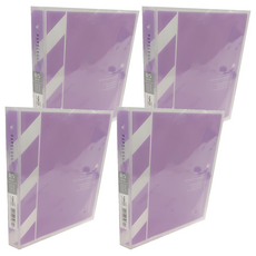 KyOKUTO A5半透明彩色資料夾, 粉紫色, 4本
