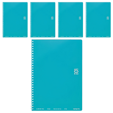 KOKUYO Soft 線圈點線筆記本B5, D型軟膠環, 180度平攤, 360度翻摺, 內頁點線設計, 單色, 5本