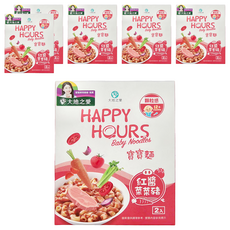 大地之愛 寶寶麵 紅醬菜菜豬豬 Set, 12個月以上寶寶適用, 150g, 6盒